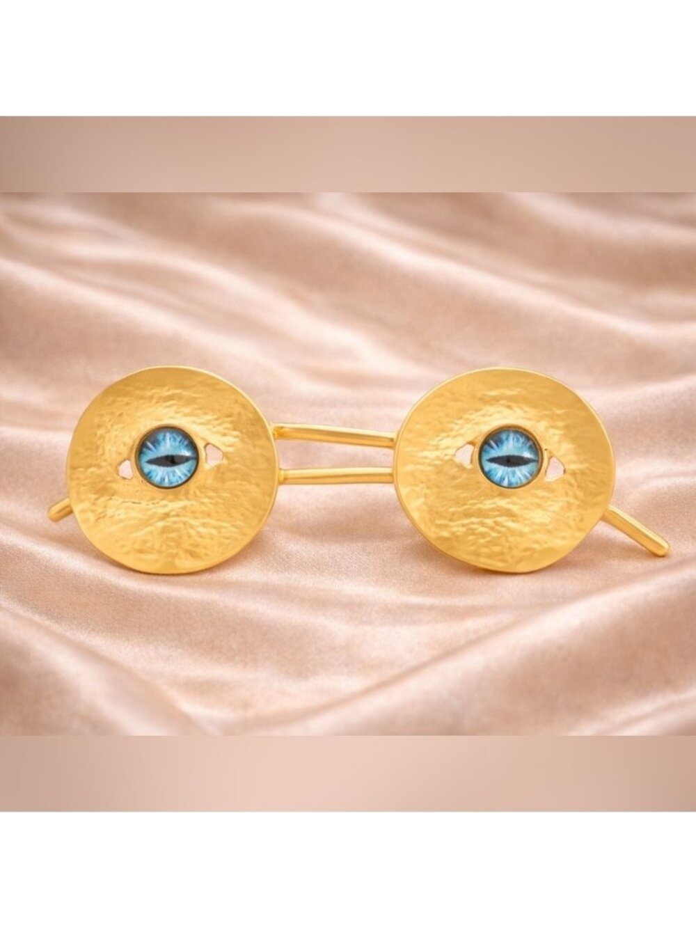 Surrealism Blue Eye Sunglasses Brooch– Unique Statement Pin